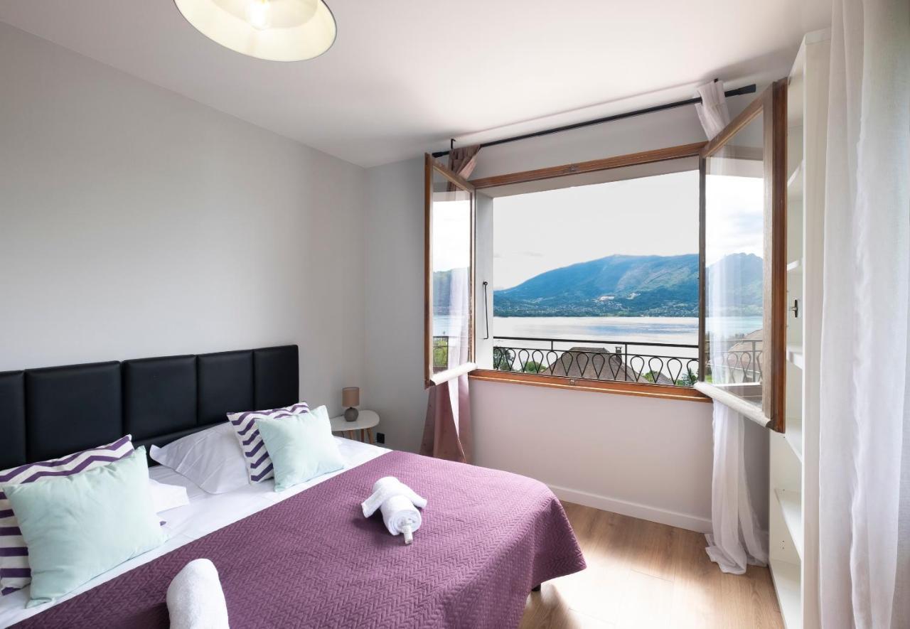 T4 Avec Vue Imprenable Sur Le Lac D'Annecy Lägenhet Veyrier-du-Lac Exteriör bild