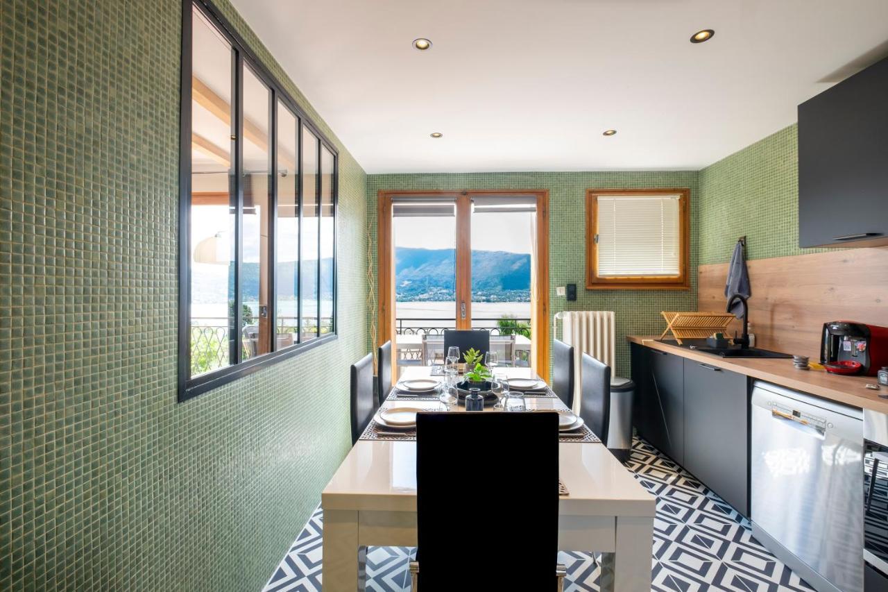 T4 Avec Vue Imprenable Sur Le Lac D'Annecy Lägenhet Veyrier-du-Lac Exteriör bild
